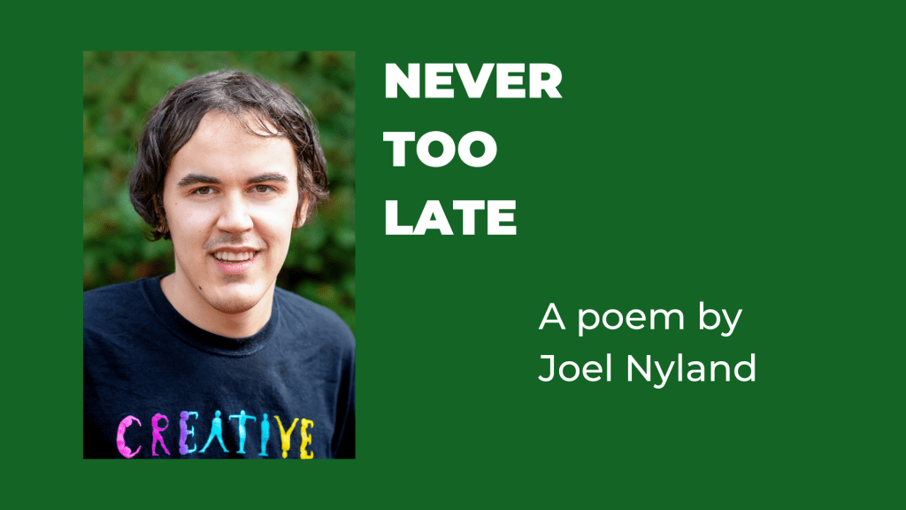 “Never Too Late” by Joel&nbsp;Nyland